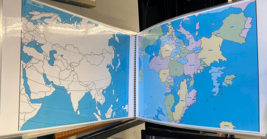 Laminated Reusable Map Book