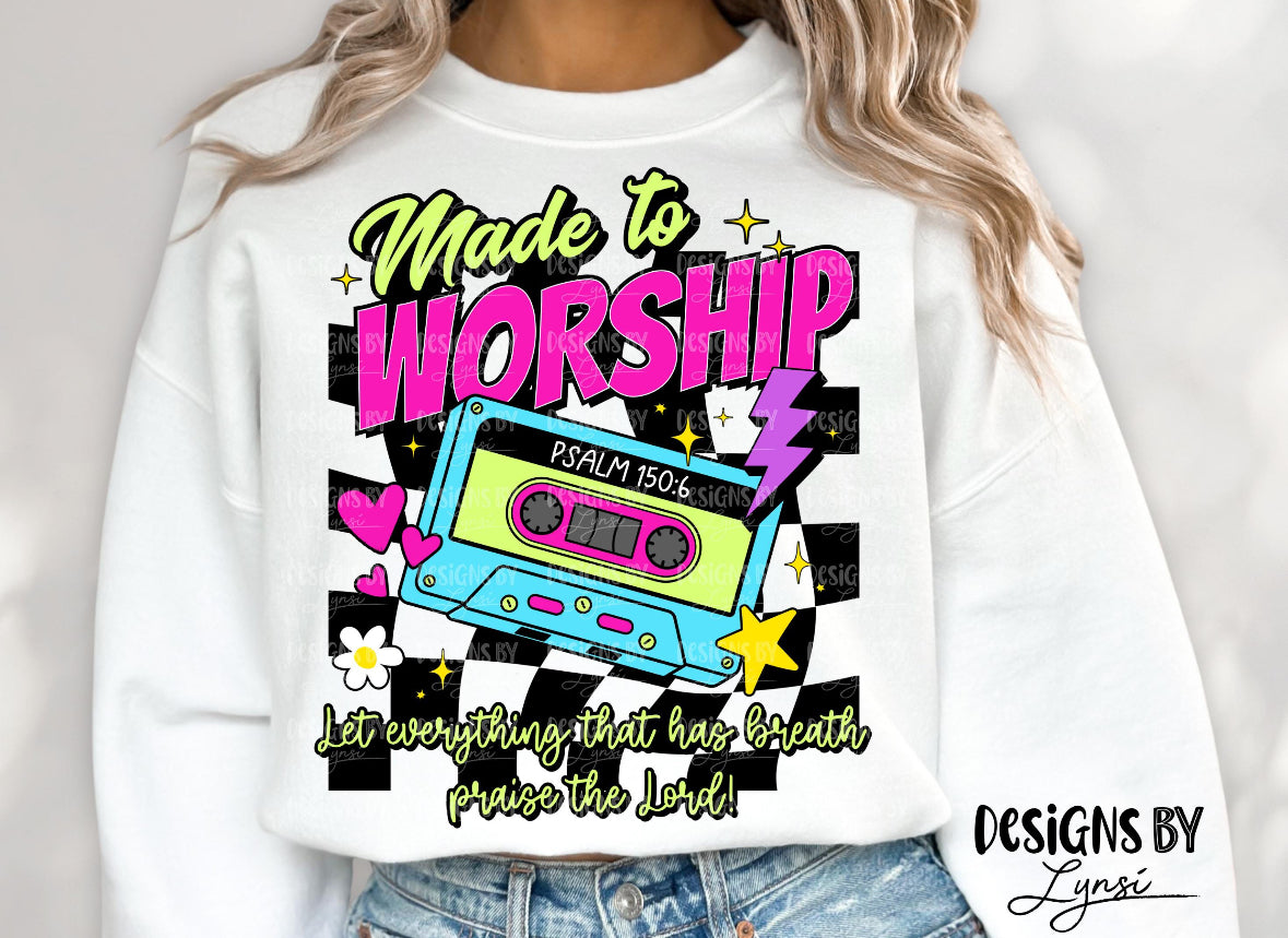 Made to Worship – 90s Retro TSHIRT
