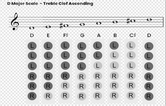 Music - D scale - Descending and Ascending - Tin Whistle