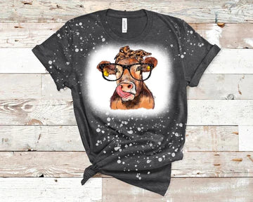 Cow with glasses-  Bleached