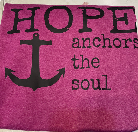 Hope anchors the soul - Black print