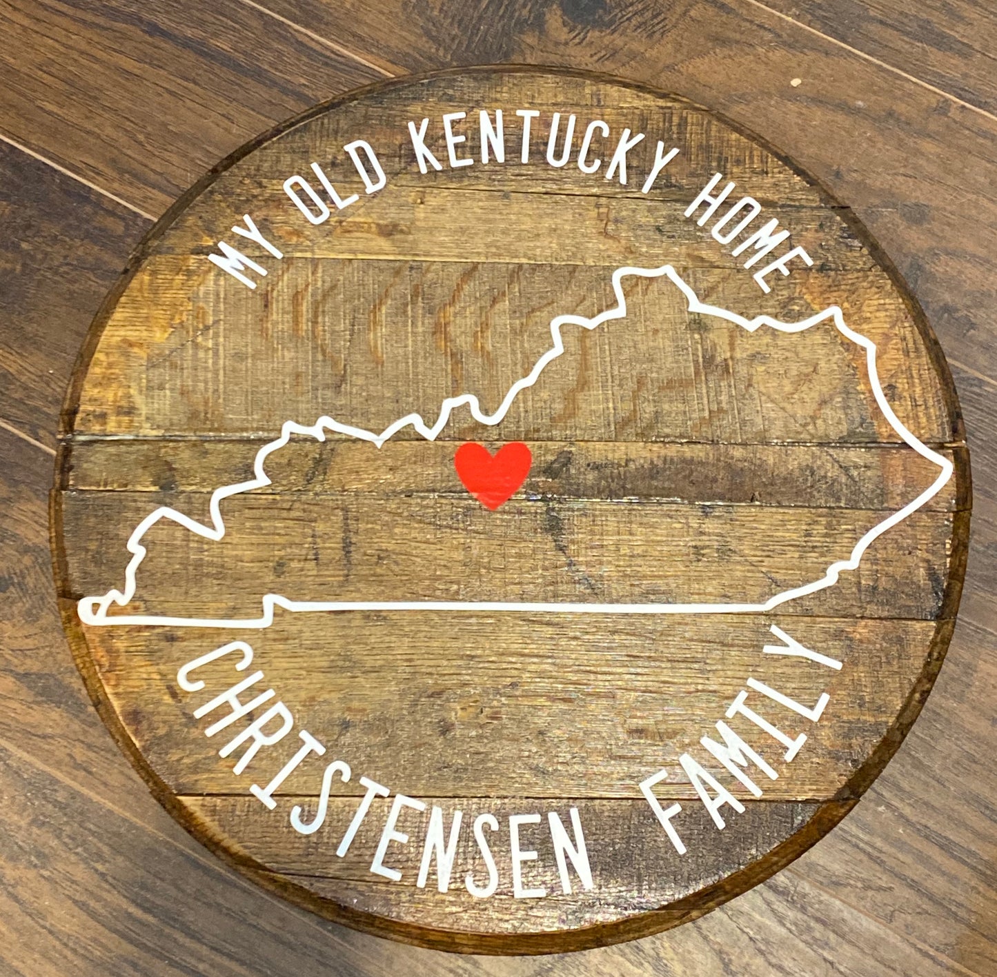 My old Ky Home - Bourbon barrel wood round