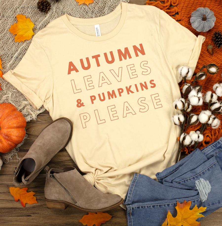 Autumn leaves and pumpkin please