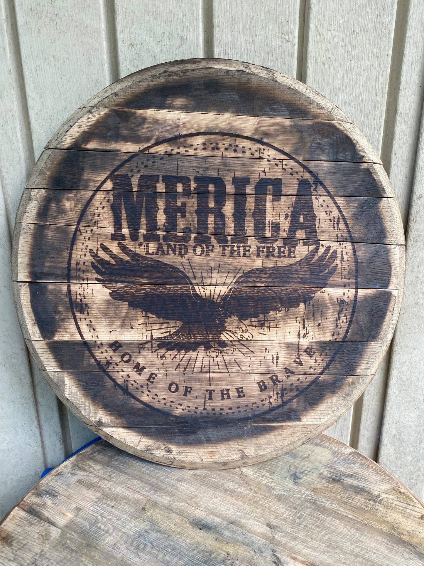 ‘Merica  - Bourbon barrel wood round