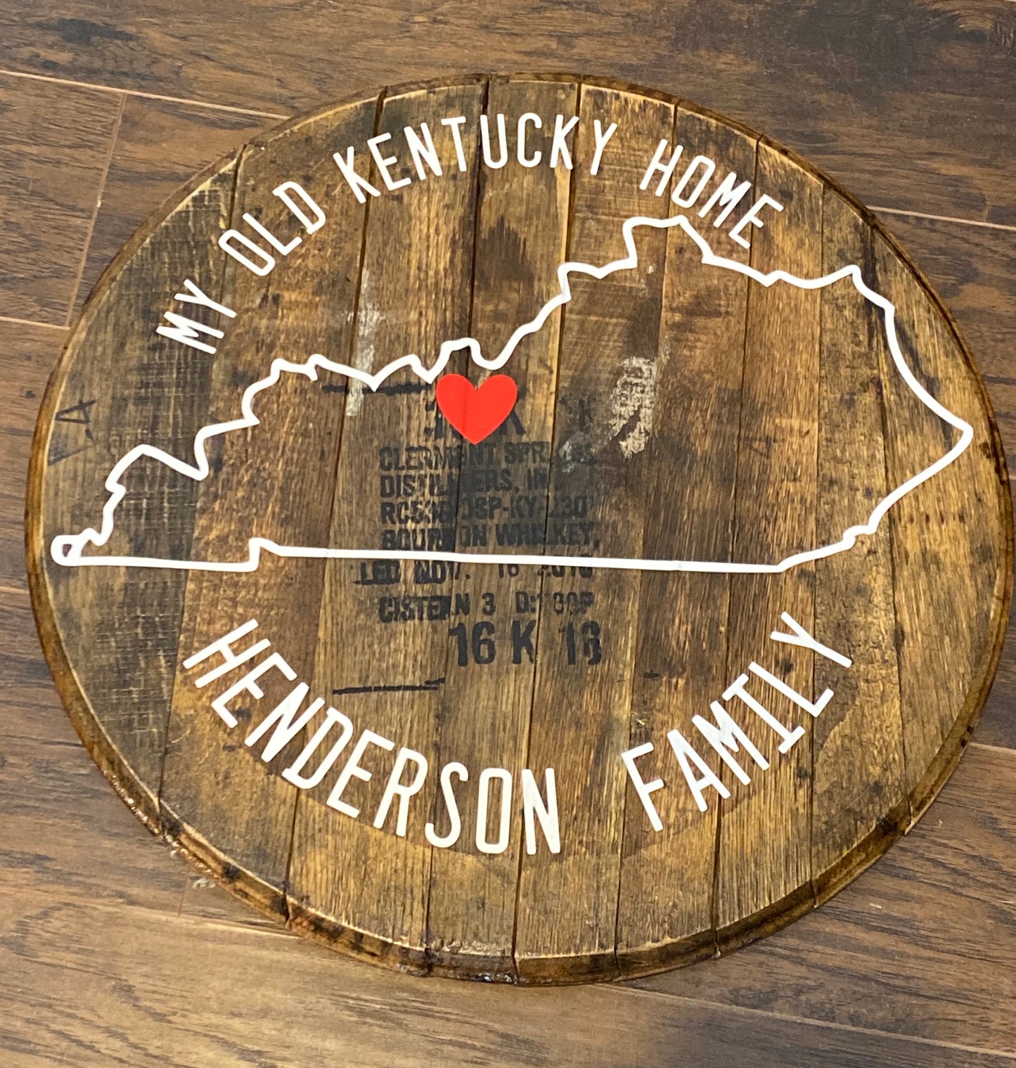 My old Ky Home - Bourbon barrel wood round