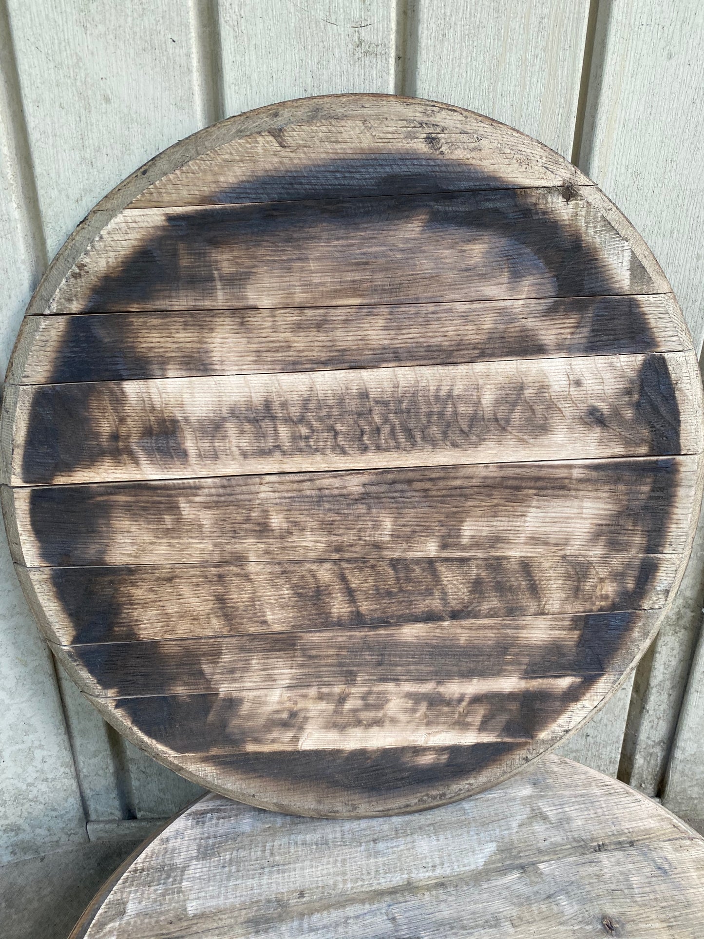 Custom  Bourbon barrel wood round - WHOLE