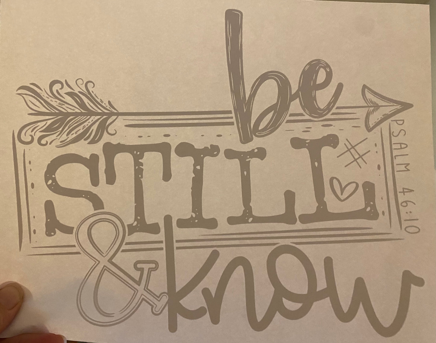 Be still and know/Ps 46:10