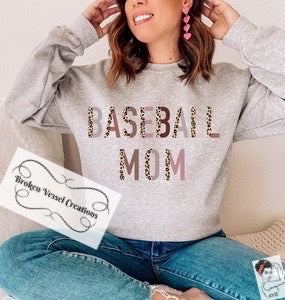 Baseball Mom -Leopard